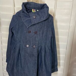 Roxy Dark Blue Double-Breasted Jean Jacket